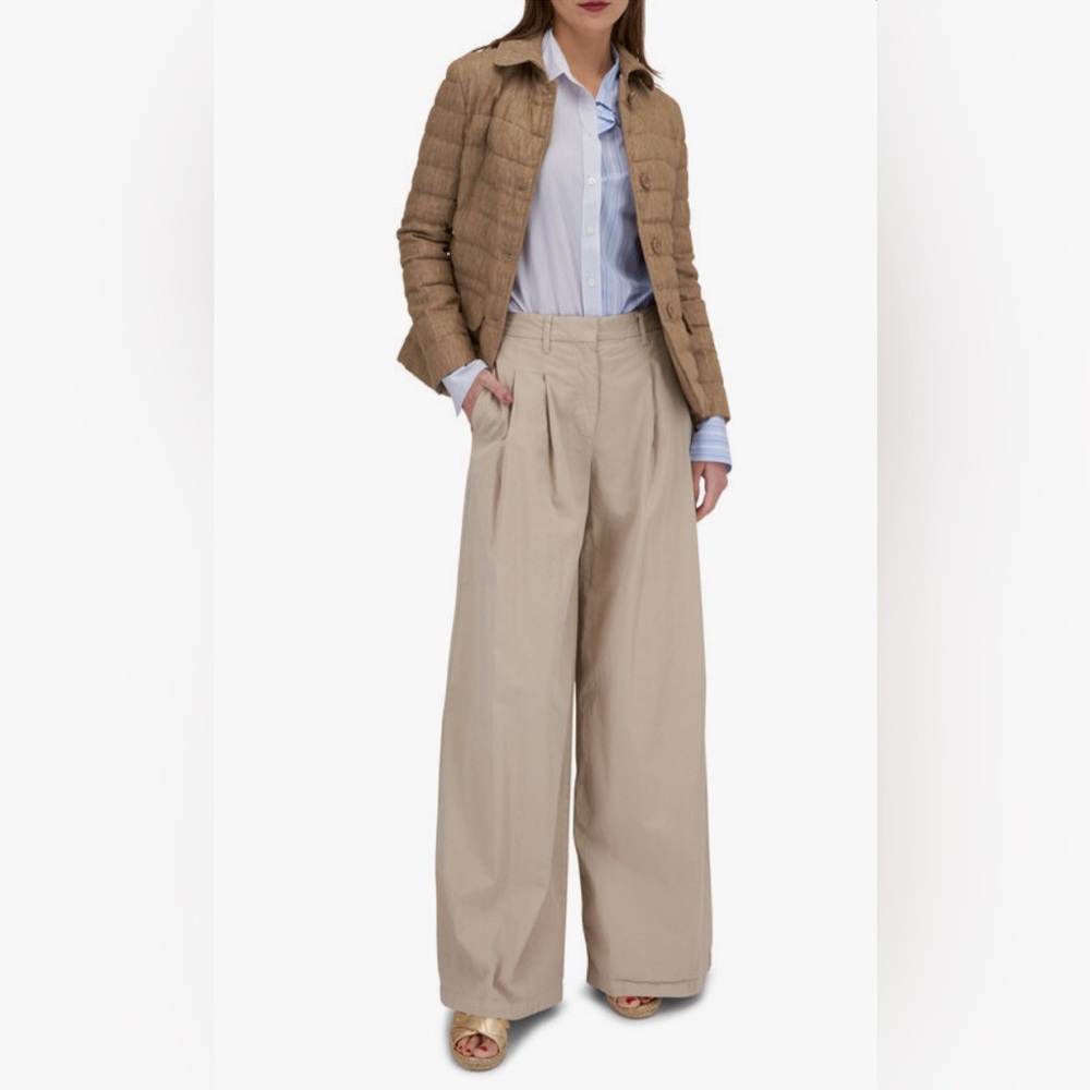 Nili Lotan Tan Wide Leg Pants